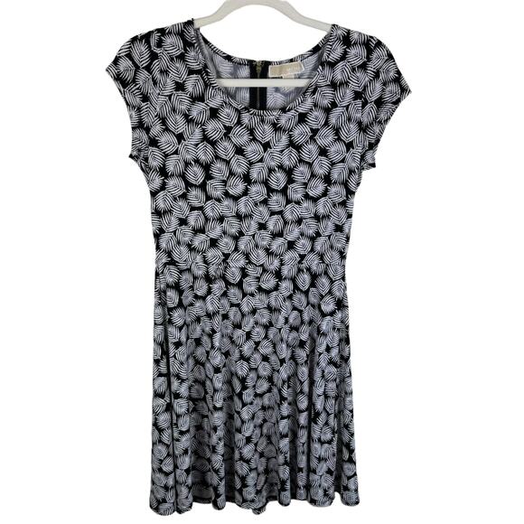 MICHAEL Michael Kors Palm Leaf Print Lightweight Stretchy Above Knee Dress Sz S - Picture 1 of 7